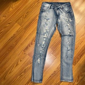 Rue 21, size 7/8 ripped crop jeans